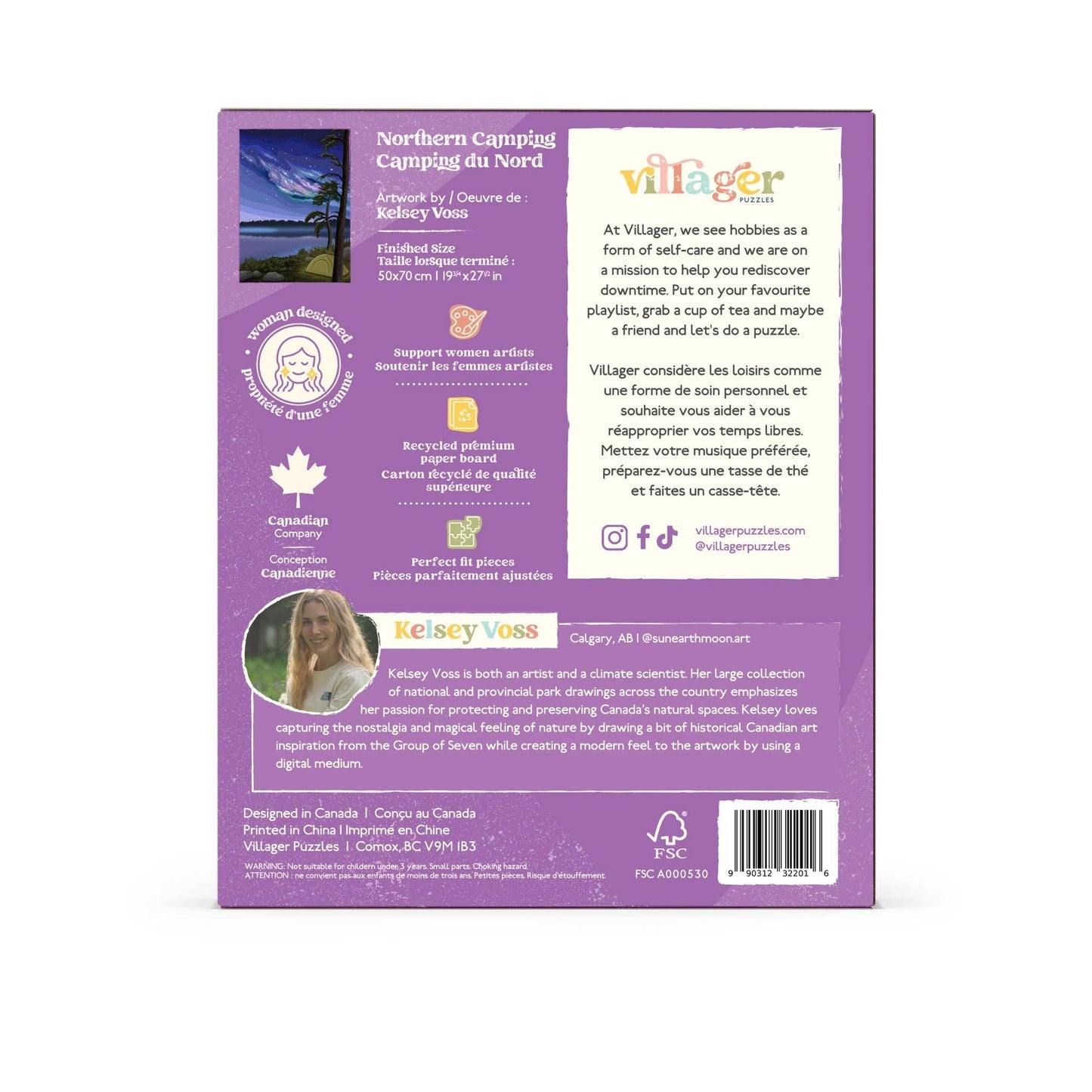 Villager Puzzles - Northern Camping | 1000-Piece Puzzle | Designed in Canada