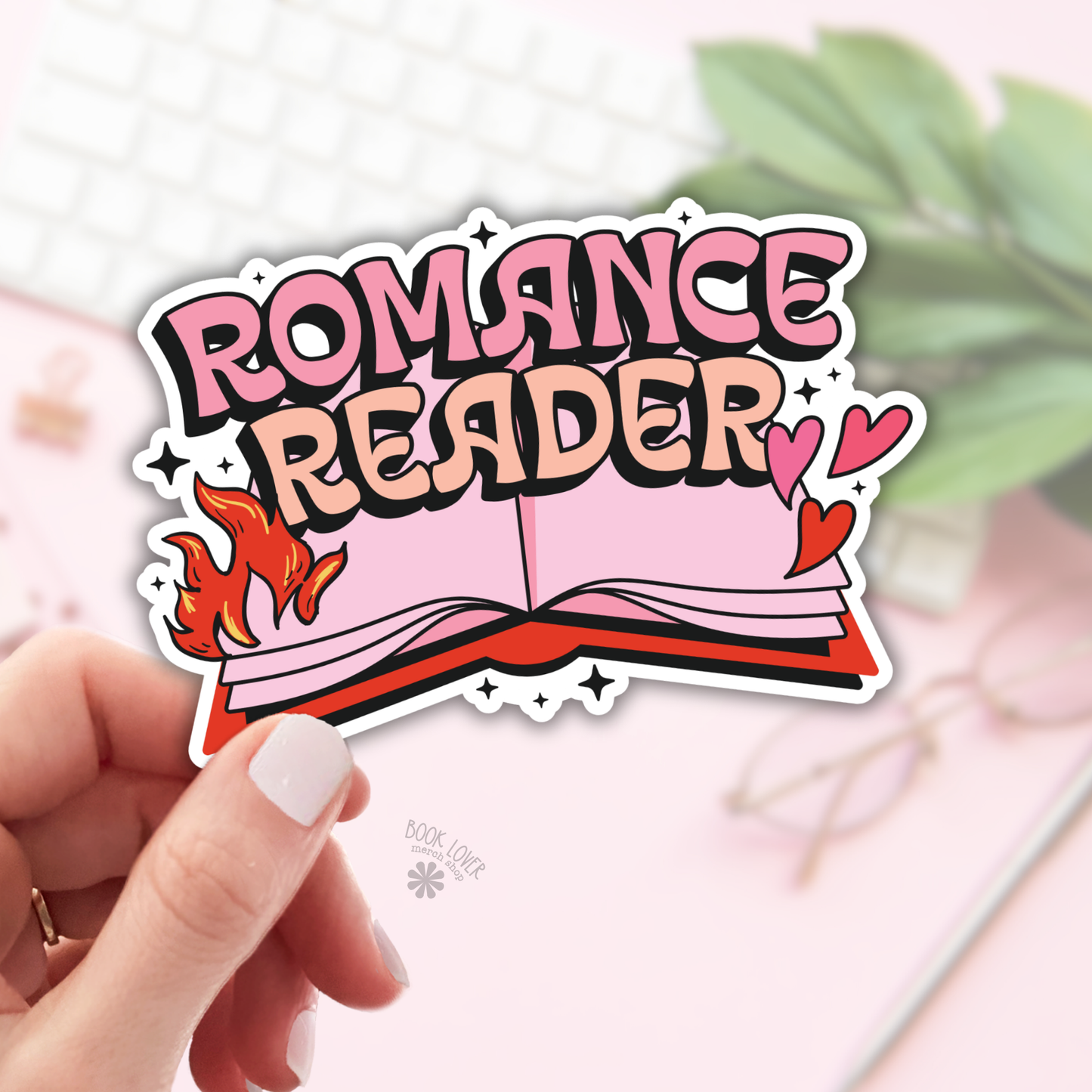 Book Lover Merch Shop - Romance Reader Stickers / Bookish Merch for Book Lover