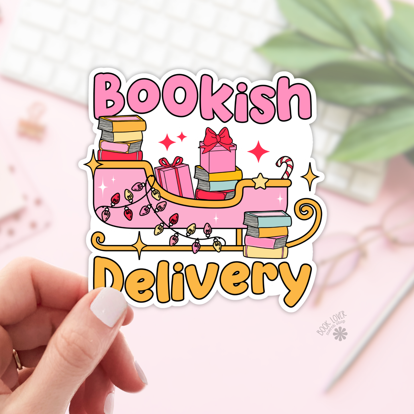 Book Lover Merch Shop - Christmas Bookish Delivery Stickers / Bookish Stickers