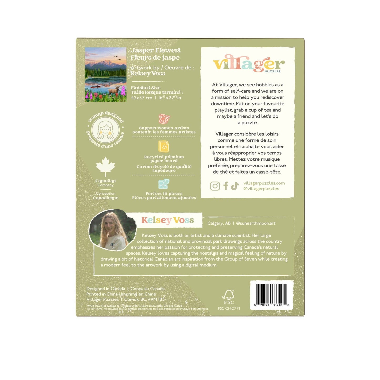 Villager Puzzles - Jasper Flowers | 500-Piece Puzzle | Designed in Canada