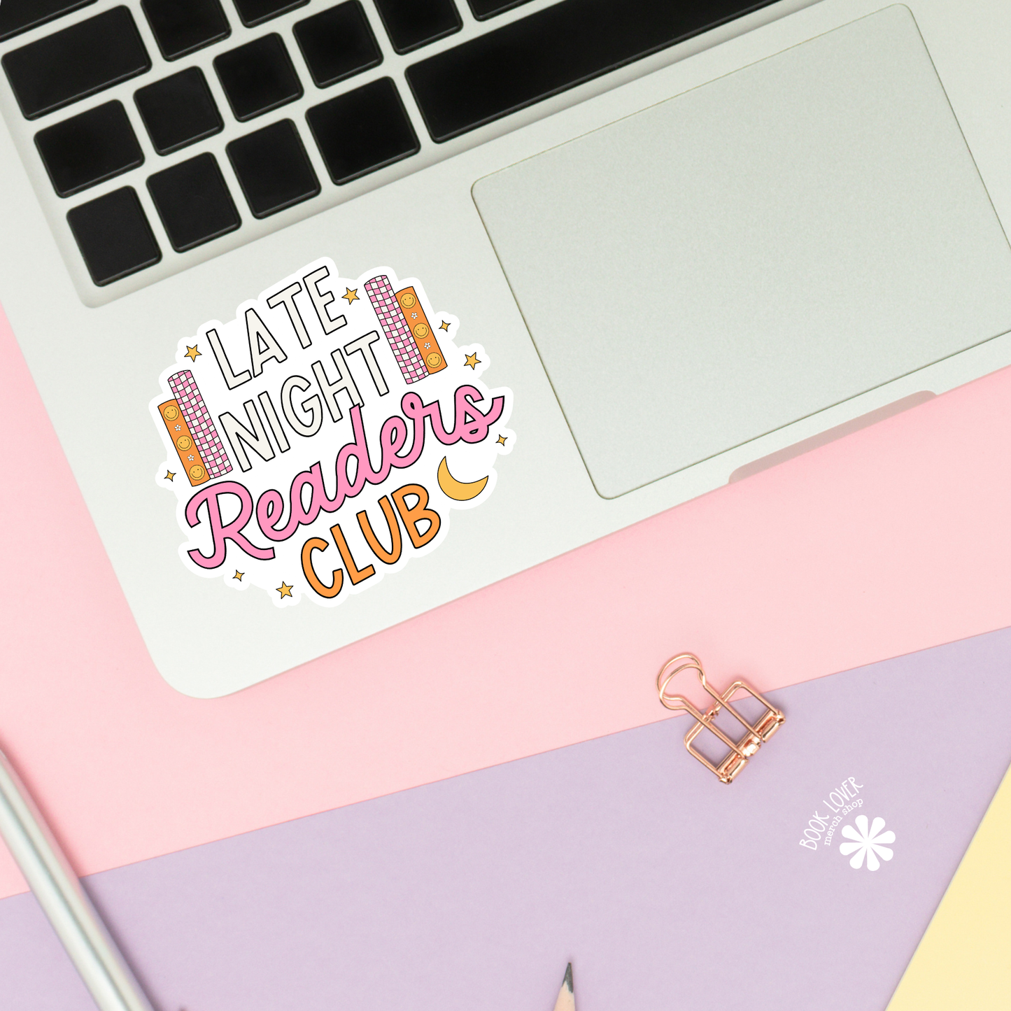 Book Lover Merch Shop - Late Night Readers Book Club Stickers / Bookish Stickers