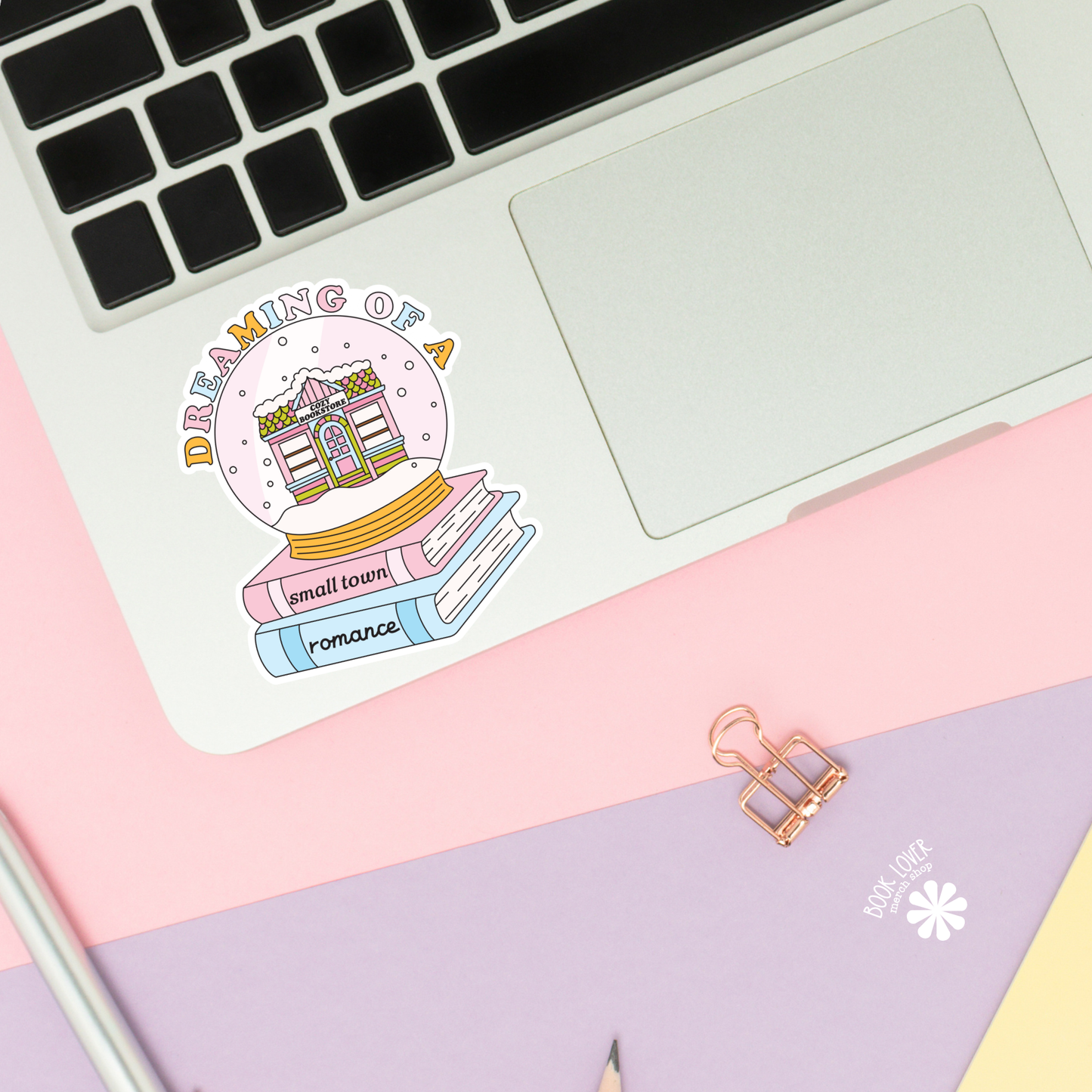 Book Lover Merch Shop - Dreaming of a Small Town Romance Stickers / Bookstore