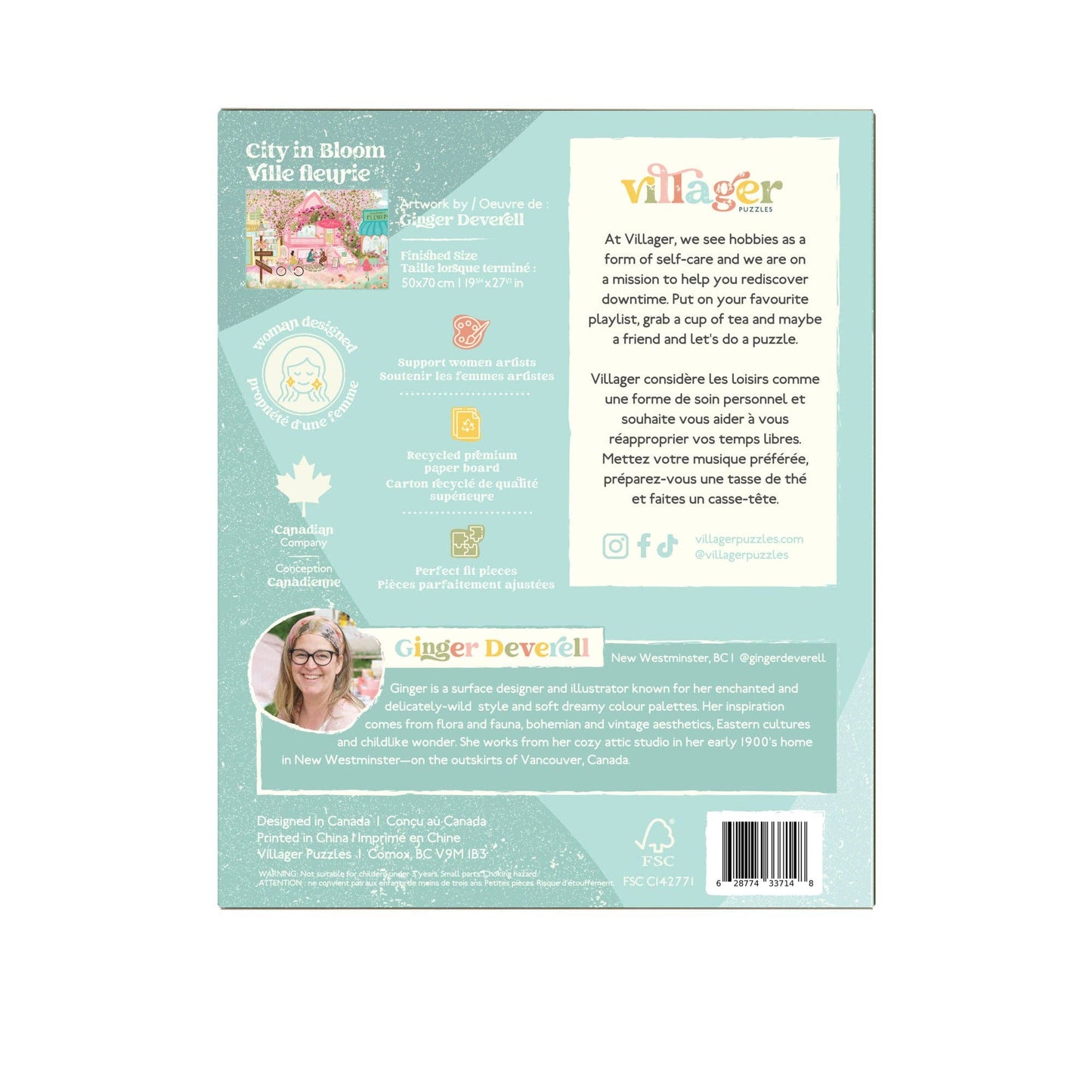 Villager Puzzles - City in Bloom | 1000-Piece Puzzle | Designed in Canada