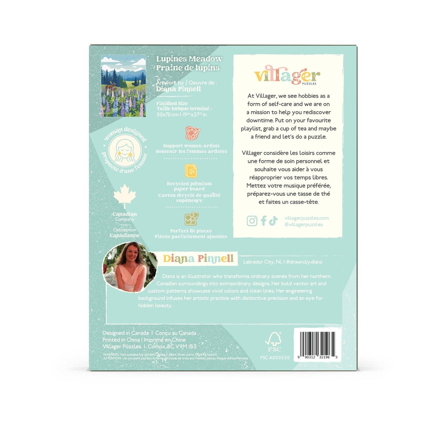 Villager Puzzles - Lupines Meadow | 1000-Piece Puzzle | Designed in Canada